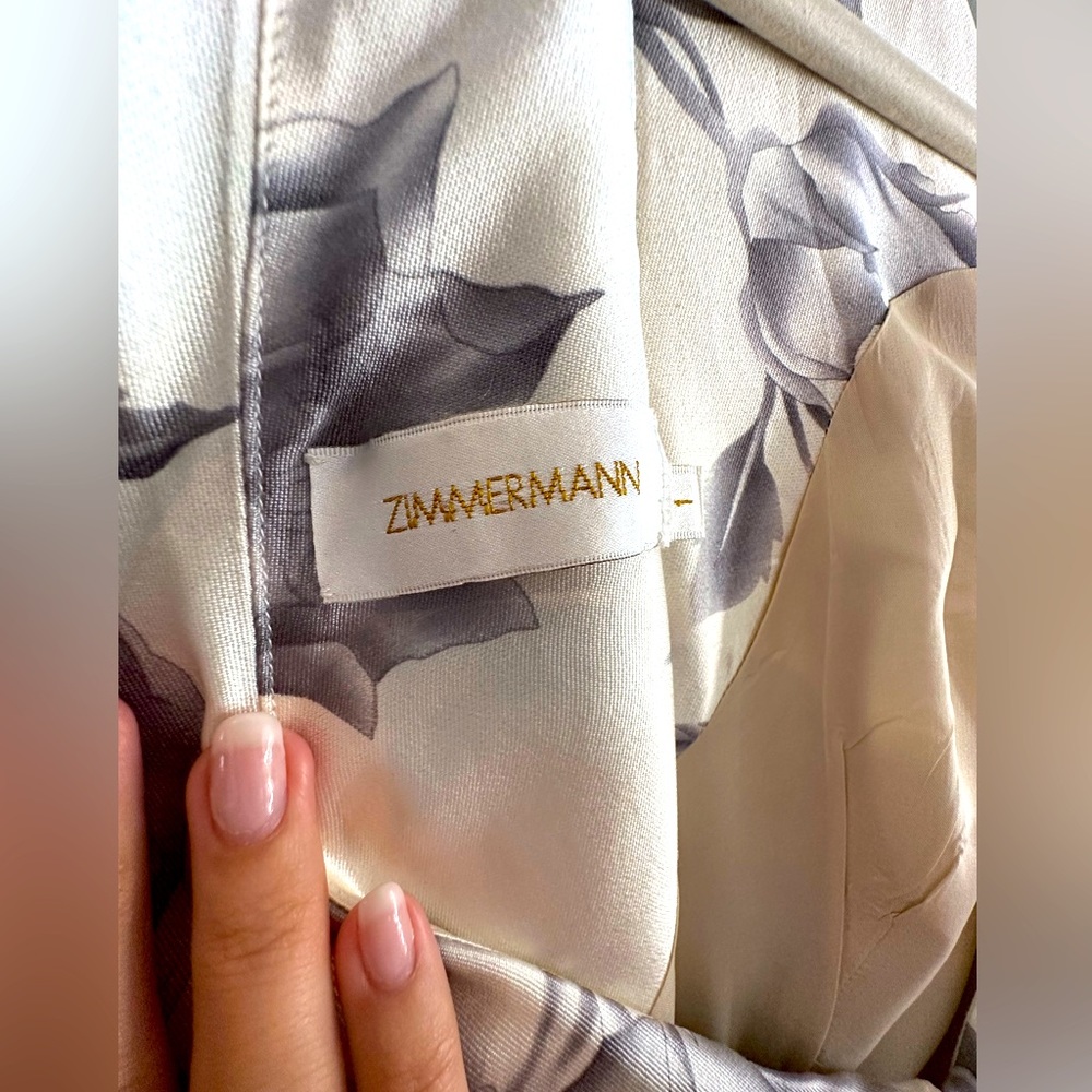 Zimmermann White and Gray Floral Mini Dress - Picture 3 of 3